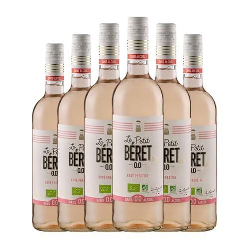 Le Petit Béret Prestige Rosé 75 cl Sin Alcohol Rosé-Wein (Karton mit 6 Flaschen von 75 cl) von Le Petit Béret