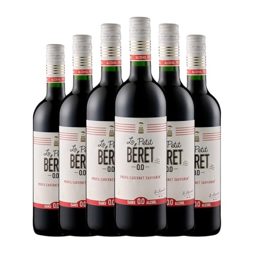 Le Petit Béret Rouge 75 cl Sin Alcohol Rotwein (Karton mit 6 Flaschen von 75 cl) von Le Petit Béret