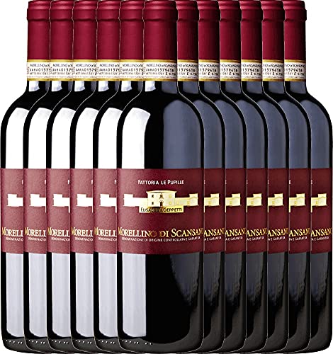 Morellino di Scansano DOCG von Le Pupille - Rotwein 12 x 0,75l 2019 VINELLO - 12er - Weinpaket inkl. kostenlosem VINELLO.weinausgießer von Le Pupille Fattoria