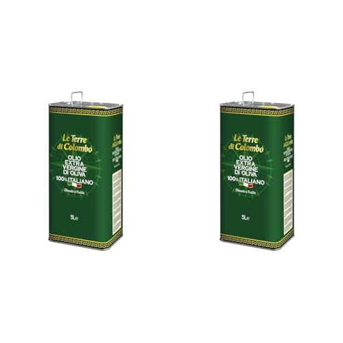 Le Terre di Colombo – 100% Italienisches Natives Olivenöl extra, 5 L (Packung mit 2) von Le Terre di Colombo