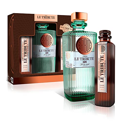 LE TRIBUTE GIN Le Tribute I Gin & Tonic Pack I Gin mit unerwarteter Zitrusfrische I 700 ml Gin + 2x 200 ml Tonic von Le Tribute