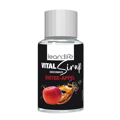 Lean:Life – Vital Sirup 100 ml - Eistee Apfel Sirup - Getränkesirup zuckerfrei – mit Vitamin B12, B6, C, L Carnitin und Biotin von Lean:Life