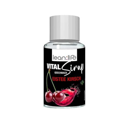 Lean:Life – Vital Sirup 100 ml - Eistee Kirsch Sirup - Getränkesirup zuckerfrei – mit Vitamin B12, B6, C, L Carnitin und Biotin von Lean:Life