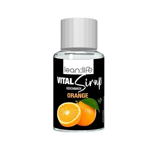 Lean:Life – Vital Sirup 100 ml - Fresh Orange Sirup - Getränkesirup zuckerfrei – mit Vitamin B12, B6, C, L Carnitin und Biotin von Lean:Life