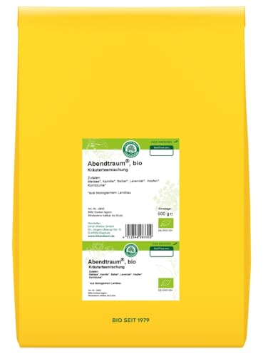 LEBENSBAUM Bio Abendtraum, loser Kräuter-Tee, 100% Bio, 500 g, erfrischend, fruchtig - heiß und kalt ein Genuss von Lebensbaum