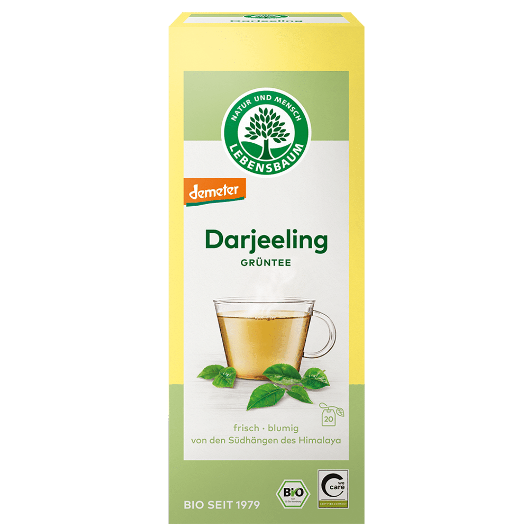 Bio Darjeeling Grüntee, 20 Teebeutel von Lebensbaum