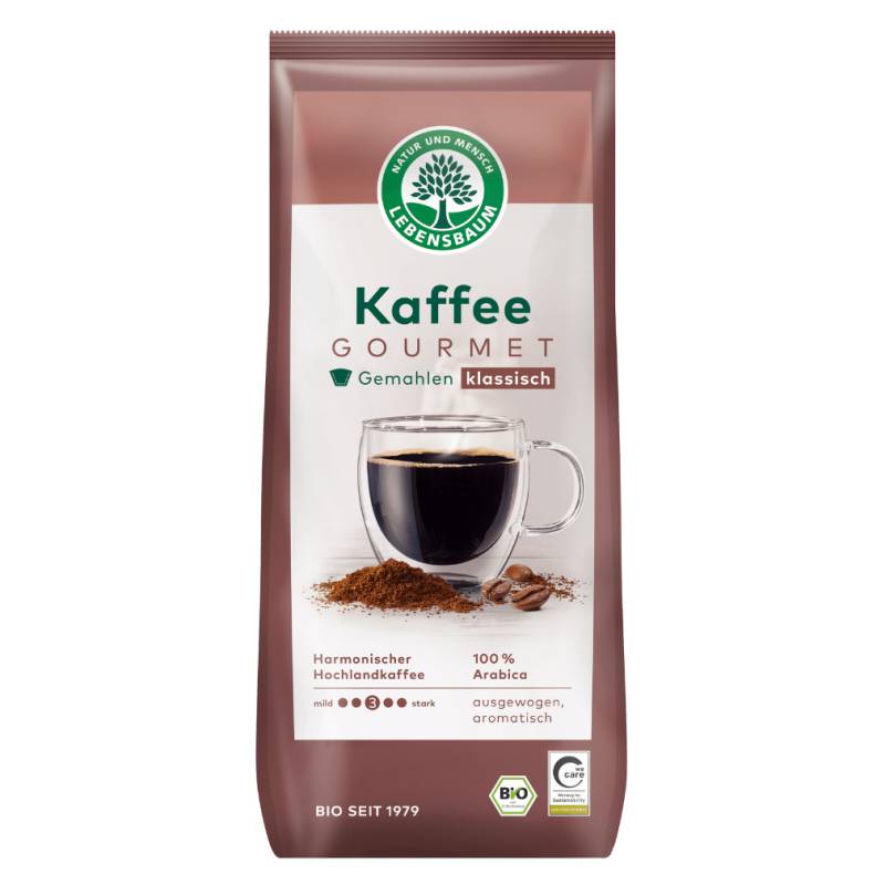 Bio Gourmet Kaffee, gemahlen, 500g von Lebensbaum