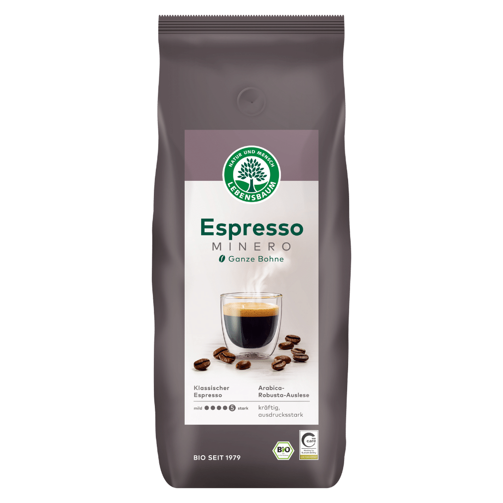 Bio Minero Espresso, ganze Bohne, 1kg von Lebensbaum