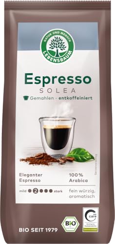 Espresso Solea®, entkoffeiniert, gemahlen von Lebensbaum