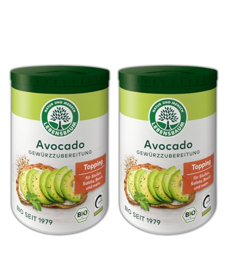 LEBENSBAUM 2 x Bio-Gewürz Avocado, 2er Set Avocado Gewürz, Bio Gewürzzubereitung 2 x 70 g von Lebensbaum