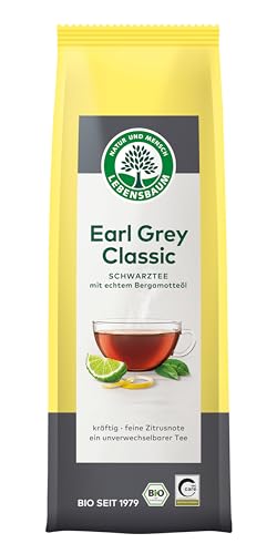 LEBENSBAUM 2 x Earl Grey Classic, Schwarztee mit echtem Bergamotte- und Zitronenöl, harmonisch, aromatisch, 100% Bio, lose, 2 x 100 g von Lebensbaum