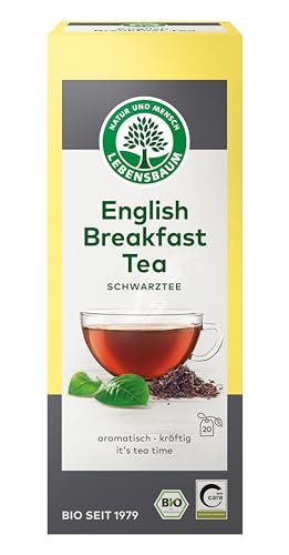 LEBENSBAUM 3 x English Breakfast Tea, Bio-Tee mit aromatisch-kräftigem Geschmack, Schwarztee, 100% natürlicher Geschmack, 3 x 20 Teebeutel à 2 g von Lebensbaum