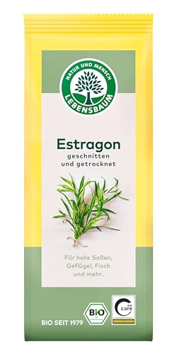 LEBENSBAUM 3 x Estragon, geschnitten & getrocknet, Bio-Gewürz, Kräuter-Gewürz für helle Soßen, Geflügel & Fisch, vegan, 3 x 15g von Lebensbaum