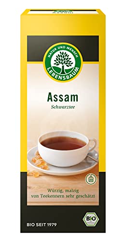 LEBENSBAUM Assam Teebeutel, Bio-Tee mit würzig-malzigem Geschmack, Schwarztee Beutel, 100% natürlicher Genuss, 20 Teebeutel à 2 g von Lebensbaum