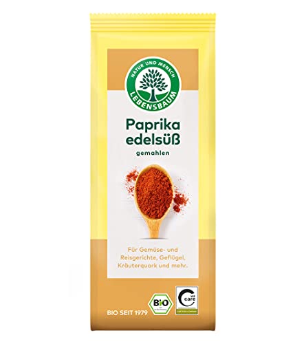 LEBENSBAUM Bio-Gewürze Paprika edelsüß, Paprikapulver mit fruchtig-süßem, leicht pikantem Geschmack, Paprika edelsüß bio, 50 g von Lebensbaum