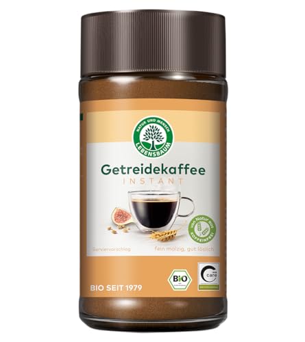 LEBENSBAUM Getreidekaffee, löslicher Bio-Kaffee mit fein-malzigem Geschmack, koffeinfreier Instant Kaffee, 100 g von Lebensbaum