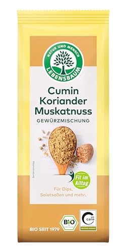 LEBENSBAUM Gewürzmischung Cumin-Koriander-Muskatnuss Pulver, Bio-Gewürz mit warmer Würze, 45 g von Lebensbaum