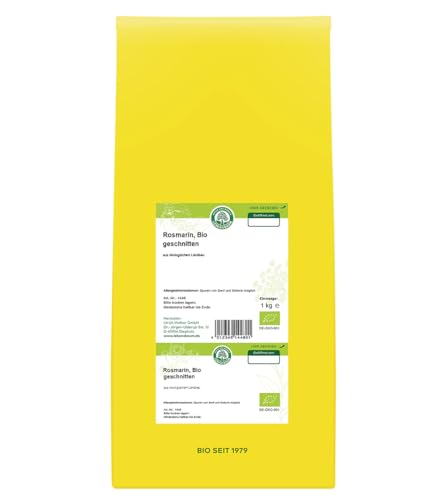 LEBENSBAUM Bio Rosmarin, geschnitten und getrocknet, 1 kg, 100% Bio, zum Würzen von Kartoffeln, Schmorgerichten, Geflügel und mehr von Lebensbaum