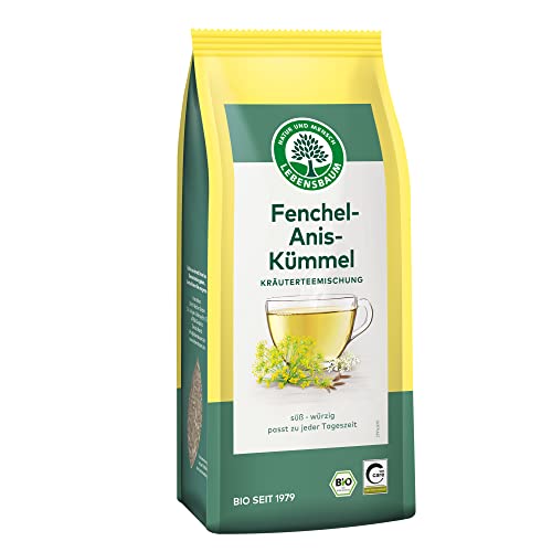 LEBENSBAUM Tee Fenchel Anis Kümmel, Bio-Tee süß-würzig, Kräutertee Beutel, 100% natürlicher Geschmack, 20 Teebeutel à 2,5g von Lebensbaum