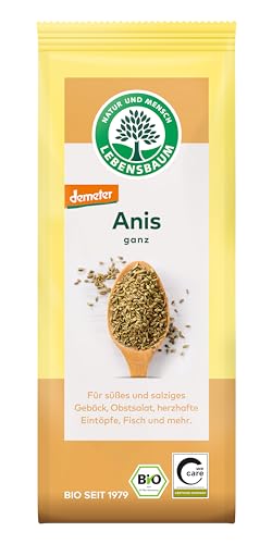 Lebensbaum Anis, Bio-Gewürz für Gebäck, Obsalat, Eintöpfe und Fisch mit würzig-süßem Geschmack, ganz, 50 g von Lebensbaum