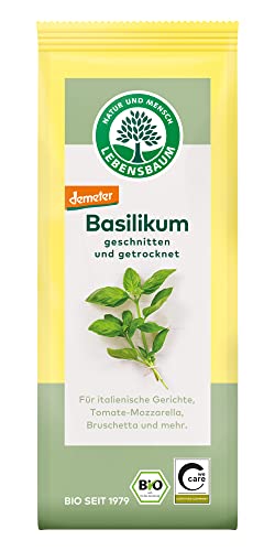 Lebensbaum Basilikum getrocknet & gerebelt, Bio-Gewürz für Tomatensoße, Tomate-Mozzarella & Bruschetta, Basilienkraut zum kochen & würzen, vegan, 15g von Lebensbaum