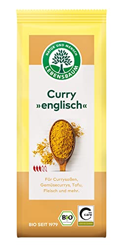 Lebensbaum Curry englisch, Bio-Gewürz für Currys, Tofu und Fleisch, leicht süß mit mittlerer Schärfe, 50g von Lebensbaum