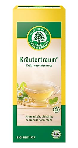 Lebensbaum Bio Kräutertraum, 20 Beutel x 1,5 g Kräuterteemischung mit aromatisch-vielfältigem Geschmack, 100% Bio, ausgewogen-würzige Teemischung von Lebensbaum