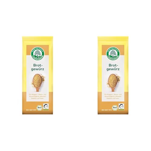 Lebensbaum Brotgewürz, Bio-Gewürz, Gewürzmischung für Roggen-,Misch- & Sauerteig-Brot & pikantes Gebäck, vegan, 1 x 50g (Packung mit 2) von Lebensbaum