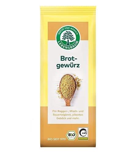 Lebensbaum Brotgewürz, Bio-Gewürz, Gewürzmischung für Roggen-,Misch- & Sauerteig-Brot & pikantes Gebäck, vegan, 1 x 50g von Lebensbaum