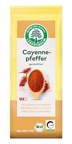 Lebensbaum Chillipulver (Cayennepfeffer), 3er Pack (3 x 50 g) - Bio von Lebensbaum