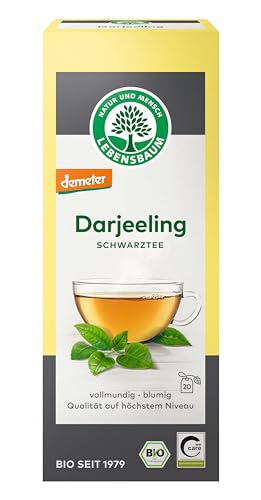 Lebensbaum Darjeeling Schwarztee, demeter, 4er Pack (4 x 40 g) von Lebensbaum