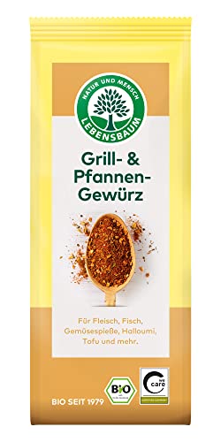 Lebensbaum Grill- Und Pfannengewürz, Bio-Gewürz für Fleisch, Fisch, Gemüsespiesse, Halloumi & Tofu mit würzig-scharfem Geschmack, 50 g von Lebensbaum