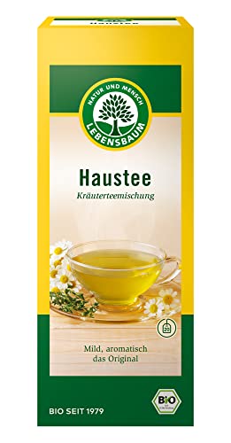 Lebensbaum Haustee, 20 Beutel x 1,5g Kräutertee mit mild-aromatischem Geschmack,100% Bio,Kräuterteemischung von Lebensbaum