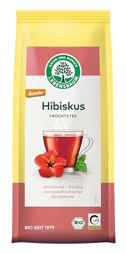 Lebensbaum Hibiskus, Hibiskustee, Früchtetee mit zitronig-frischem Geschmack, fruchtig, 100% Bio, 50g von Lebensbaum