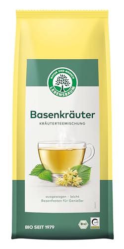 Lebensbaum Basenkräuter, Bio Kräutertee-Mischung, Bio-Tee mit Wildkräutern, Basenfasten-Tee mit Geschmack von Brennnessel & Himbeerblatt, lose, 50g von Lebensbaum