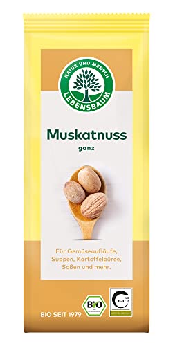 Lebensbaum Muskatnuss, ganz 3 Stück, 3er Pack (3 x 30 g) - Bio von Lebensbaum