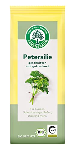 Lebensbaum Petersilie, Bio-Gewürz für Suppen, Salatdressings, Sossen und Dips mit frischem Geschmack, gerebelt und getrocknet, 15 g von Lebensbaum