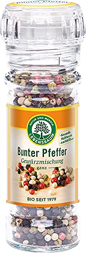 Lebensbaum Pfeffer Bunt, Bio-Gewürzmischung Fleisch, Risotto und Salate, fruchtig-scharfe Aromen, süßlicher Geschmack, ganz, 45 g von Lebensbaum