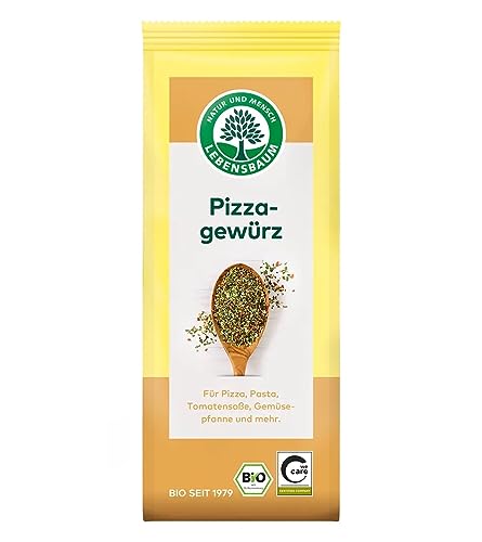 Lebensbaum Pizzagewürz, Bio-Gewürz mit mediterranen Kräutern und aromatische Würzpflanzen, ideal für Pizza-, Pasta- und Tomatengerichte, 30g von Lebensbaum