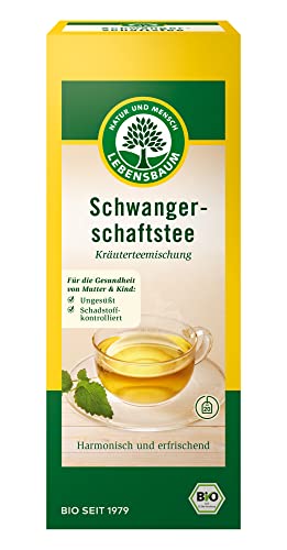 Lebensbaum Schwangerschaftstee, 20 Beutel x 1,5 g Kräutertee, harmonisch-frisch mit spritizger Note, 100% Bio, Kräuterteemischung von Lebensbaum