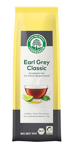 Lebensbaum Earl Grey Classic, Schwarztee mit echtem Bergamotte- und Zitronenöl, harmonisch, aromatisch, 100% Bio, lose, 100g von Lebensbaum