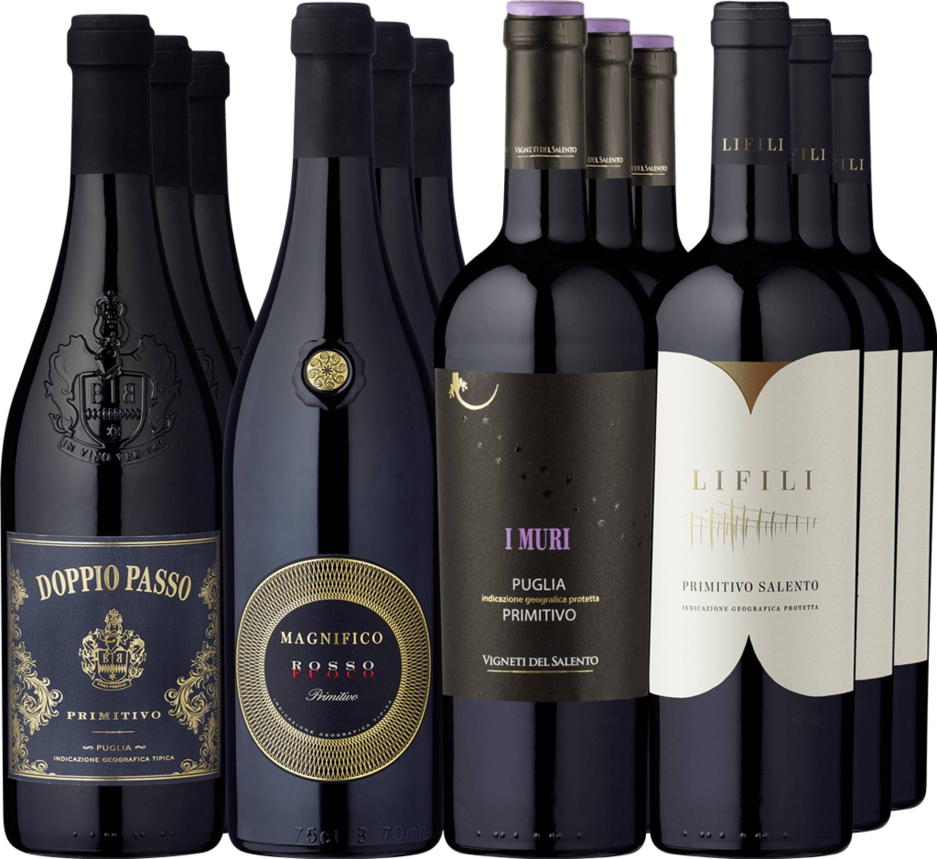 12er-Probierpaket »Primitivo - die Stars der Weinwelt« von Eggers und Franke GmbH