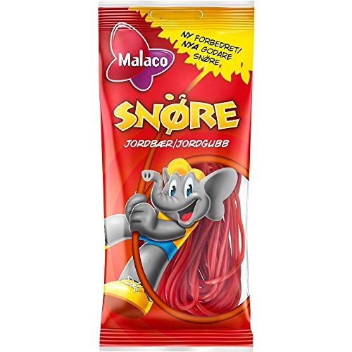 2 x 94g von Malaco Snore Jordgubb - Original Schwedisch Erdbeere Biegt Weingummi Süßigkeiten von Cloetta