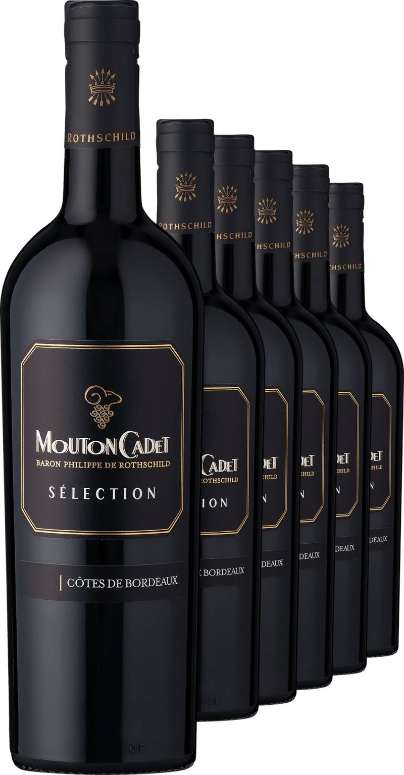 2020 Mouton Cadet »Sélection« Côtes de Bordeaux im 6er-Vorratspaket