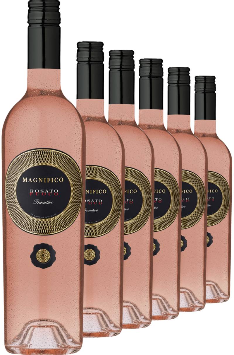 2023 Magnifico Fuoco Primitivo Rosato im 6er-Vorratspaket