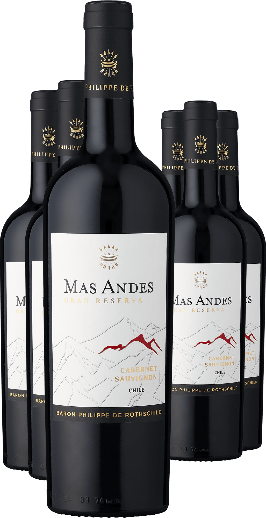 Rothschild Mas Andes Gran Reserva Cabernet Sauvignon 2022 im 6er-Vorratspaket