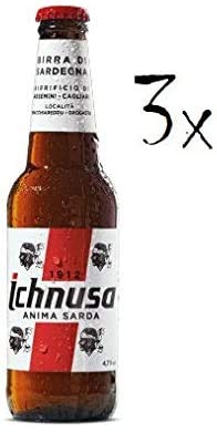 3x Bier Birra Ichnusa Anima sarda lager 4,7% Alkohol 330 cl aus italien