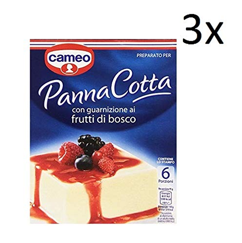 3x Cameo Panna Cotta mit Beeren Kuchen istant cake 107g 6 portionen von Cameo