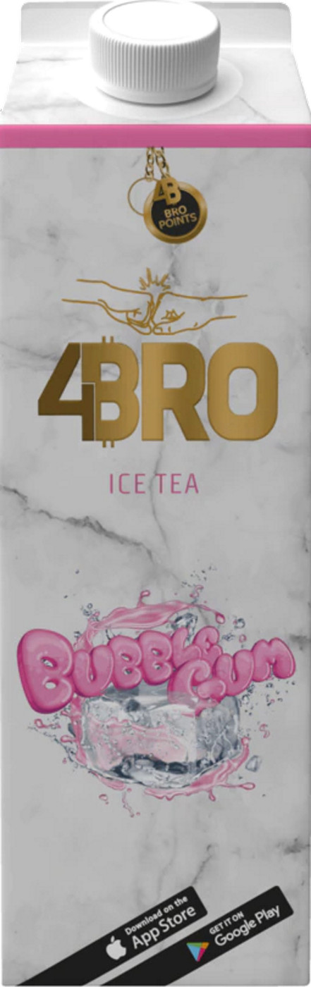 4Bro Ice Tea Bubble Gum 1L MHD 25.06.2024