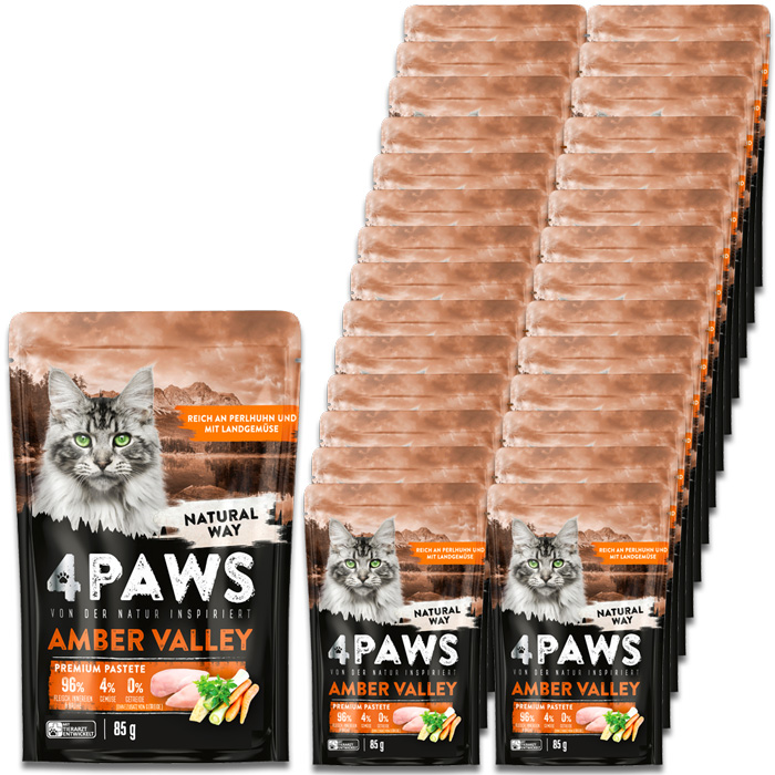 4Paws Amber Valley Perlhuhn & Landgemüse 24x85G